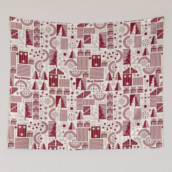 Item preview, Merry christmas pattern with snowflakes, christmas trees nad christmas elements designed and sold by Acolors.