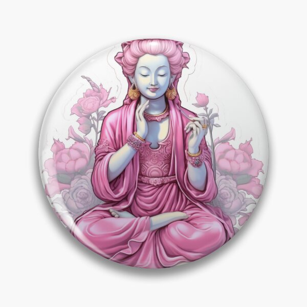 Item preview, Pink Buddha Statue , Buddhist symbol , Meditation Sticker For Home designed and sold by MartynGrey.