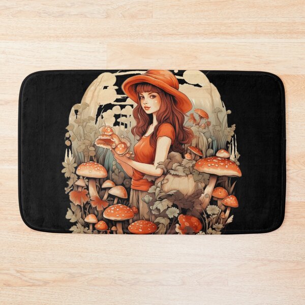 Item preview, Cute Mushroom Picker, Merry Mushroom, Vintage designed and sold by Sunmoonlove.
