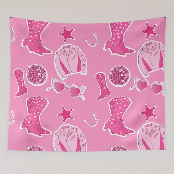 Item preview, Barbiecore seamless pattern designed and sold by Kristenmartist.