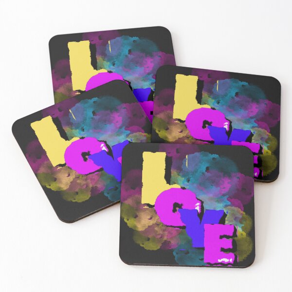 Item preview, Pastele love on paint drops designed and sold by LuckyFamily.