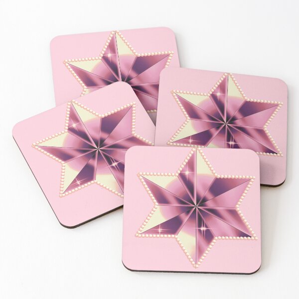 Item preview, 6 Point Star Dark Pink Rose Gold designed and sold by Cndy-Undergrnd.