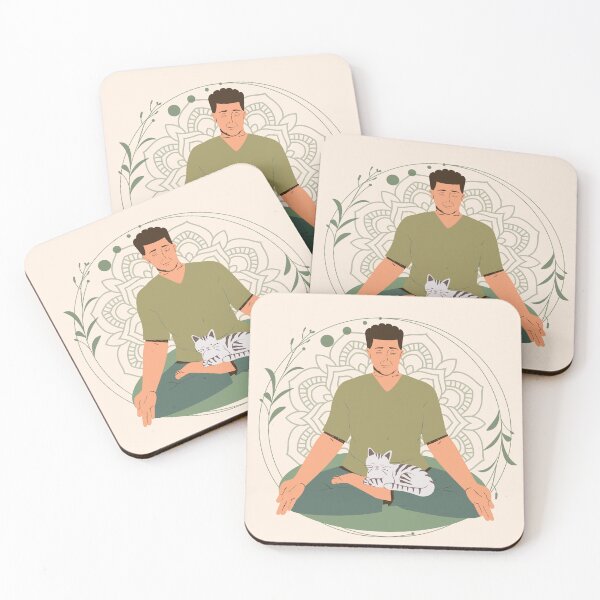 Item preview, Meditating with a cat designed and sold by AleviryMayoral.