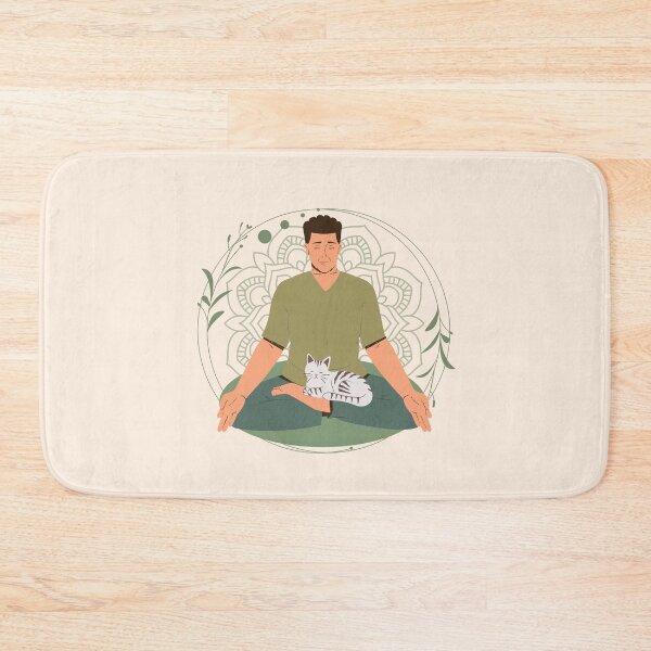 Item preview, Meditating with a cat designed and sold by AleviryMayoral.