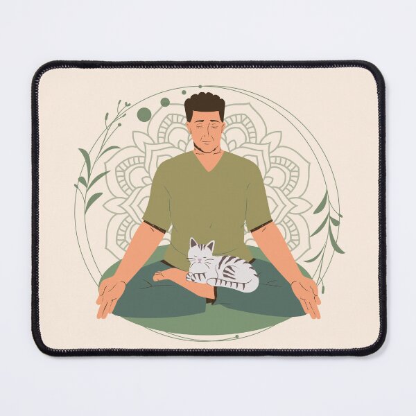 Item preview, Meditating with a cat designed and sold by AleviryMayoral.