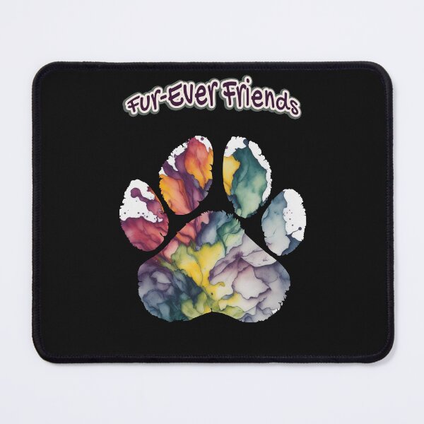 Item preview, Colorful Fur-Ever Friends! Cute canine Colorful Dog Paw Print, Animals Lovers, dog lovers designed and sold by Collagedream.