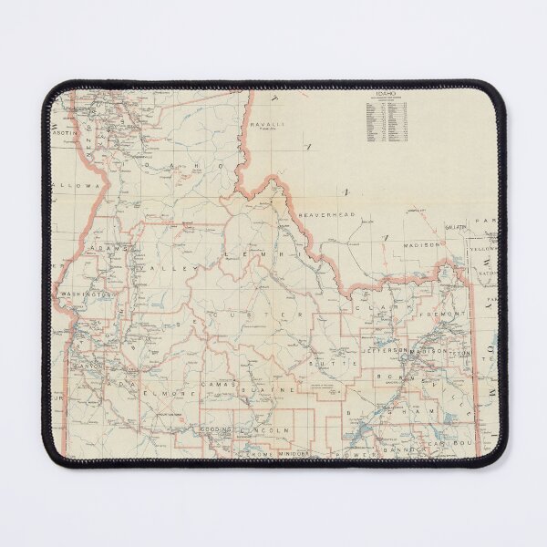 Item preview, Vintage Map of Idaho (1938) designed and sold by BravuraMedia.