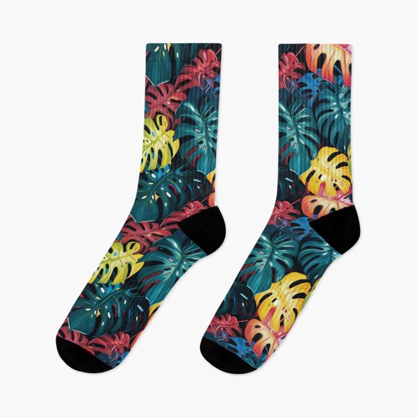 Item preview, Rainbow monstera pattern designed and sold by BloodRubyz.