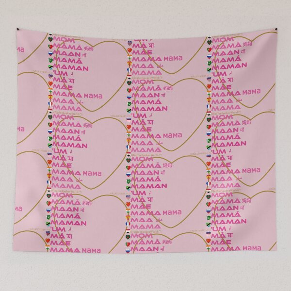 Item preview, MOM: Top Ten Spoken Languages (World) Village Values Series (Pink) designed and sold by Carbon-Fibre Media.