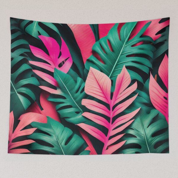Item preview, Colorful tropical leaves designed and sold by studio468.