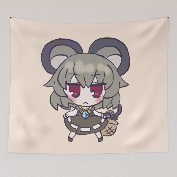 Item preview, I draw chibi nazrin / nazurin with her mouse basket / touhou designed and sold by RansRoom.