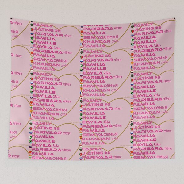 Item preview, FAMILY: Top Ten Spoken Languages (World) Village Values Series (Pink) designed and sold by Carbon-Fibre Media.