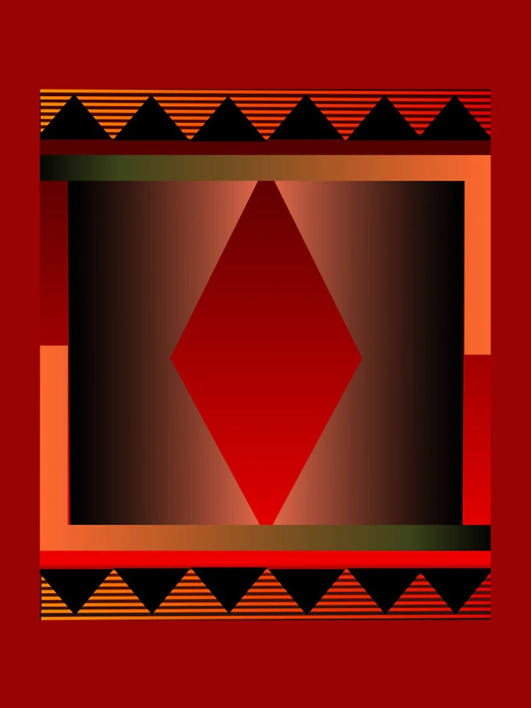Thumbnail 4 of 4, iPhone Case, Red Diamond Pattern designed and sold by RGSMOOTHFINGER.