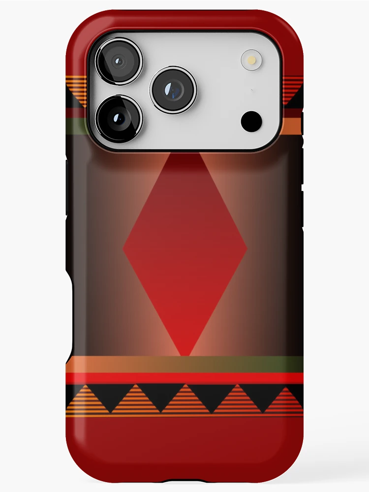 Thumbnail 1 of 4, iPhone Case, Red Diamond Pattern designed and sold by RGSMOOTHFINGER.
