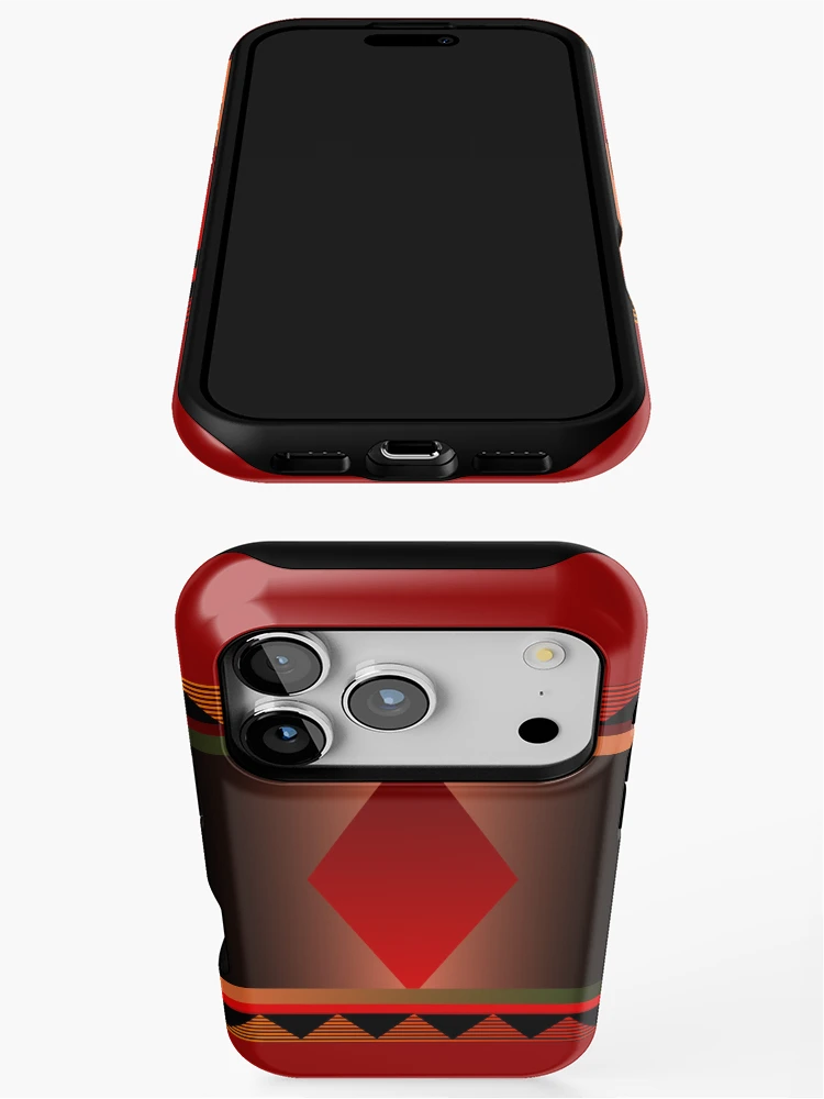 Thumbnail 3 of 4, iPhone Case, Red Diamond Pattern designed and sold by RGSMOOTHFINGER.
