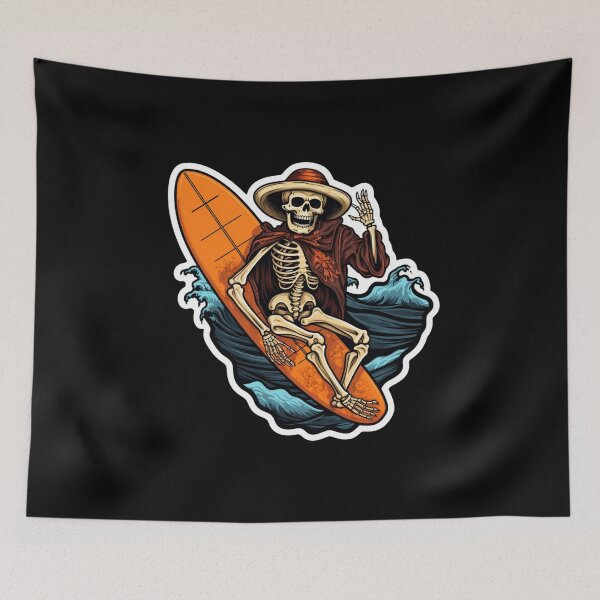 Item preview, Surfing Skeleton Halloween Themed designed and sold by Mateusz Majcherek.