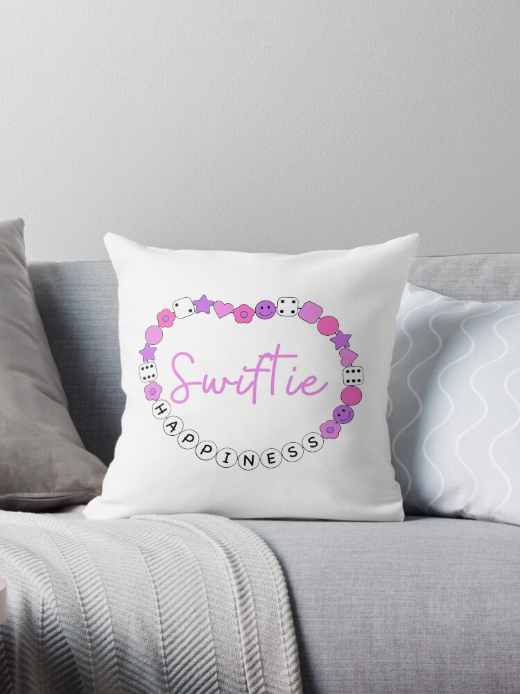 Swiftie Happiness Throw Pillow for Sale by teawithalice