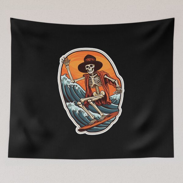 Item preview, Surfing Skeleton Halloween Themed designed and sold by Mateusz Majcherek.
