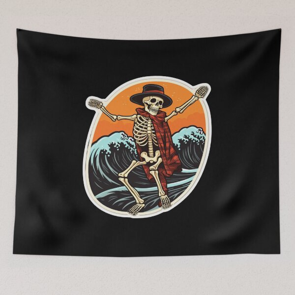 Item preview, Surfing Skeleton Halloween Themed designed and sold by Mateusz Majcherek.