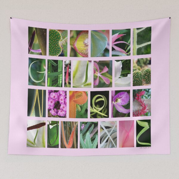 Item preview, Nature Alphabet in Pink Background designed and sold by ArtisticUplift.