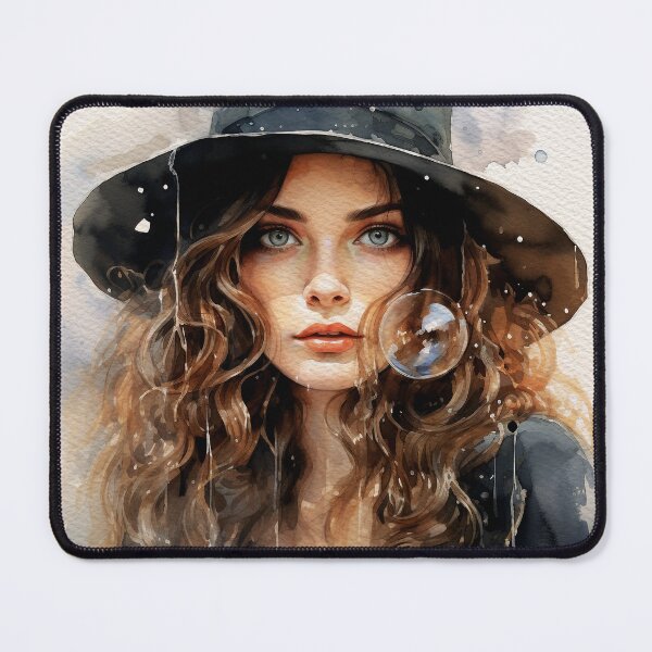Item preview, Magician Witch Girl- Watercolor Painting designed and sold by MahsaWatercolor.