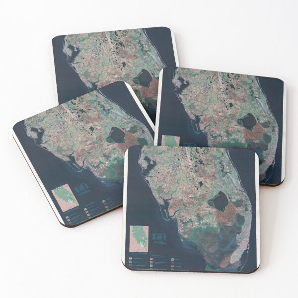 Item preview, South Florida & Everglades Satellite Photo Map (1993) designed and sold by BravuraMedia.
