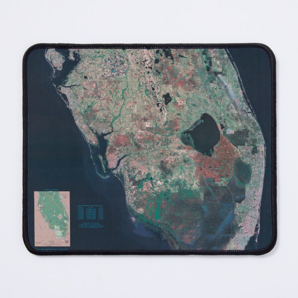 Item preview, South Florida & Everglades Satellite Photo Map (1993) designed and sold by BravuraMedia.