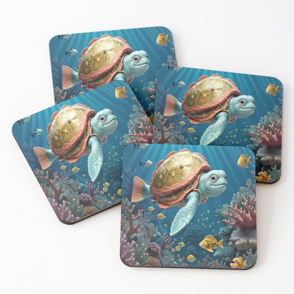 Item preview, Coral reef with turtle and fish 3D designed and sold by AleksKos.