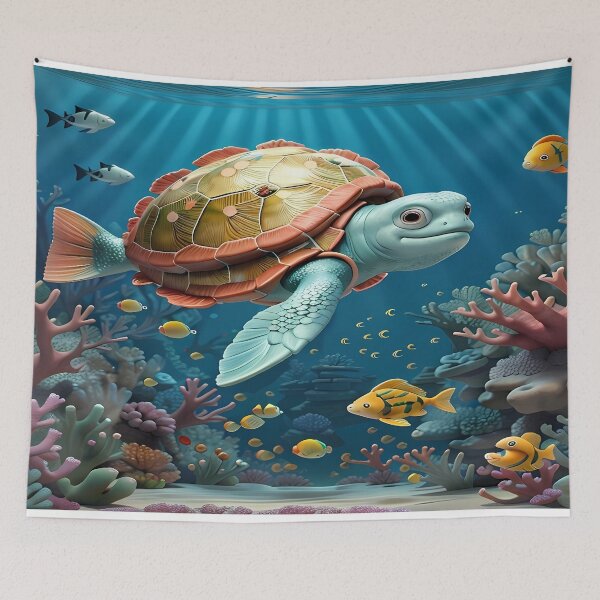 Item preview, Coral reef with turtle and fish 3D designed and sold by AleksKos.