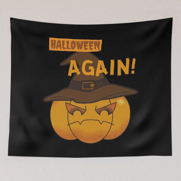 Item preview, Halloween Again Angry and Scary Pumpkin designed and sold by MomLifeDesign.