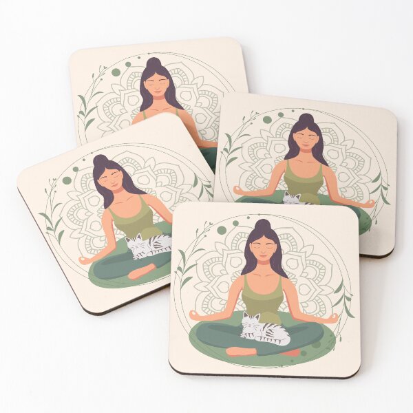 Item preview, Meditating with a cat  designed and sold by AleviryMayoral.