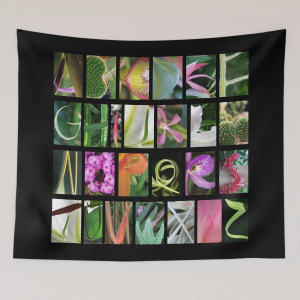 Item preview, Nature Alphabet on Black Background designed and sold by ArtisticUplift.