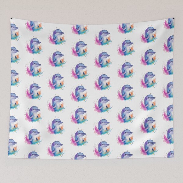Item preview, Cute Dolphin Pastel designed and sold by PrintablePalace.