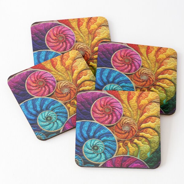 Item preview, Māori Art, Māori Koru, Golden Ratio, Colorful Nautilus, Swirling vortexes, Spiral Art,  designed and sold by Uncommon Cents.