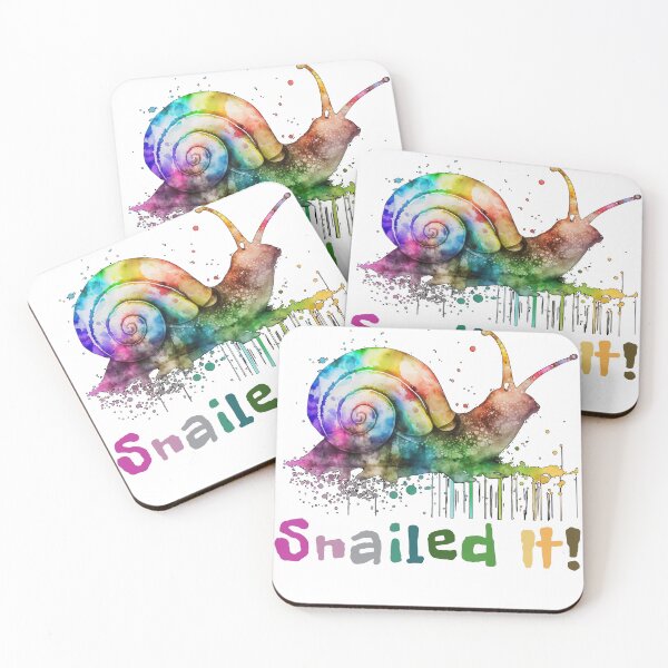 Item preview, Cool Snail Rainbow Colors Snailed It  Funny slogan with Snail designed and sold by GENESIS-POD.