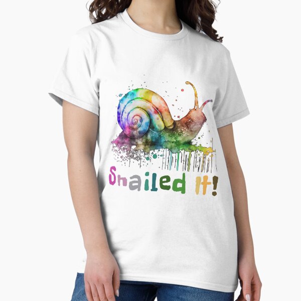 Artikel-Vorschau von Coole Schnecke in Regenbogenfarben. Snailed It. Lustiger Slogan mit Schnecke, designt und verkauft von GENESIS-POD.