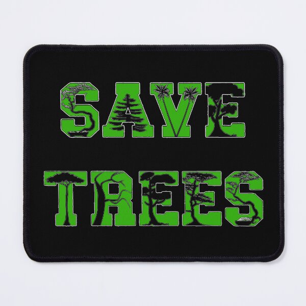 Item preview, Save Trees. Letters with cut out tree shapes. designed and sold by Ojtek86.