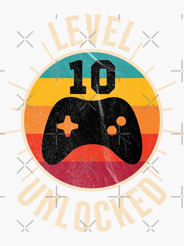 Level 10 Unlocked Stickers for Sale