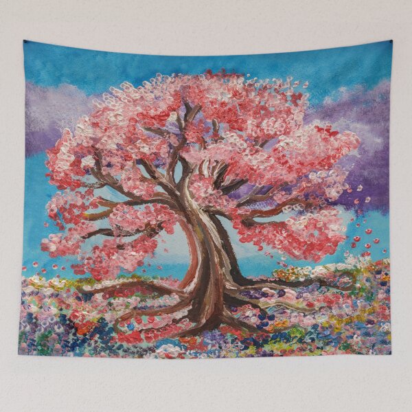 Item preview, Painted Cherry Blossom Tree Flower Field designed and sold by Deborah Camp.
