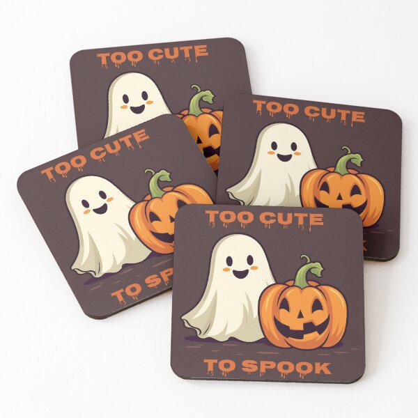 Item preview, Halloween design ghost pumpkin too cute to spook designed and sold by JadesignFang.