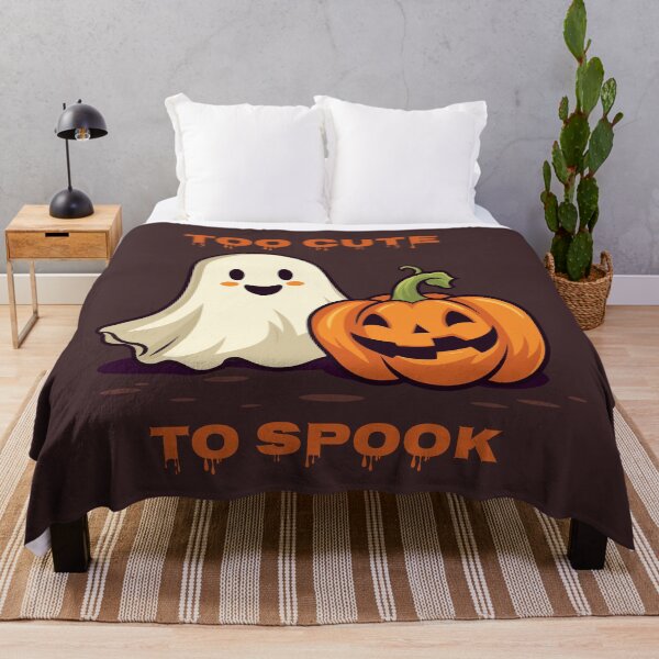 Item preview, Halloween design ghost pumpkin too cute to spook designed and sold by JadesignFang.