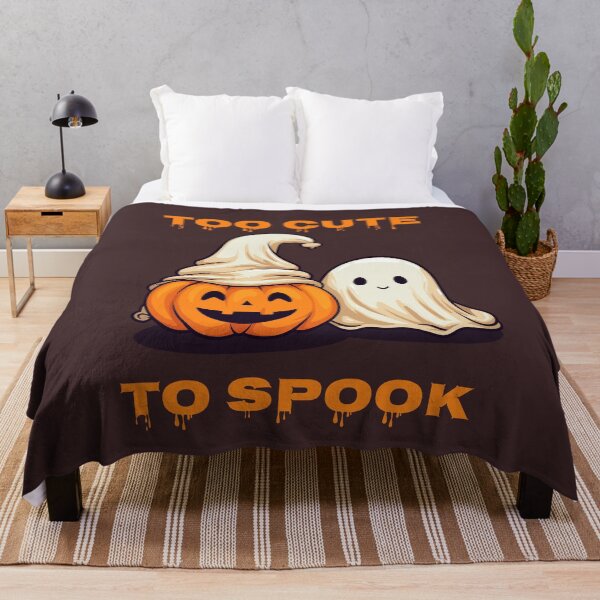 Item preview, Halloween design ghost pumpkin too cute to spook designed and sold by JadesignFang.