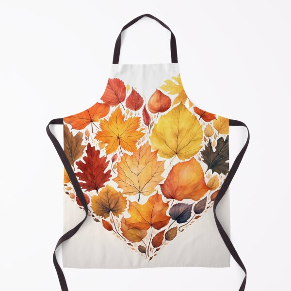 Item preview, Fall leaves in the shape of a heart print designed and sold by dcrc.