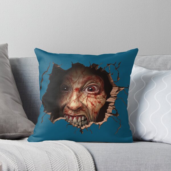 Item preview, Terrifying Bloody Face Coming Out of a Hole Wall Design designed and sold by CoputerEasel.