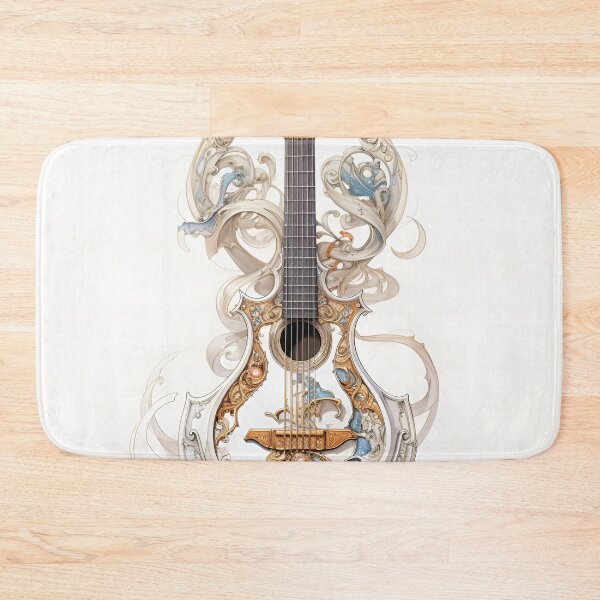 Item preview, baroque art guitar print designed and sold by dcrc.