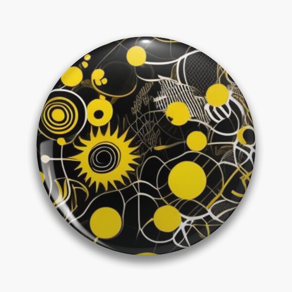 Item preview, Black and yellow chaotic abstract  designed and sold by Roxburylane.