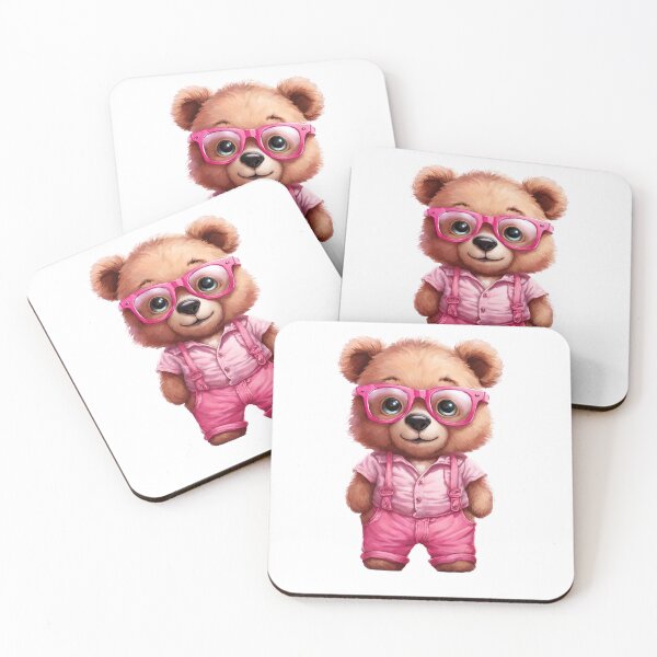 Item preview, Pink-Glasses Teddy designed and sold by StyleSketch.