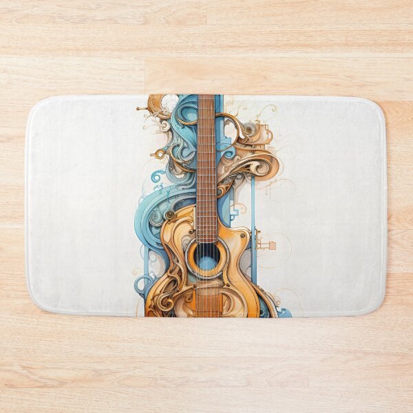 Item preview, baroque art guitar print designed and sold by dcrc.