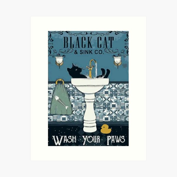 Item preview, Black Cat Washing Your Feet designed and sold by khathleenarias.