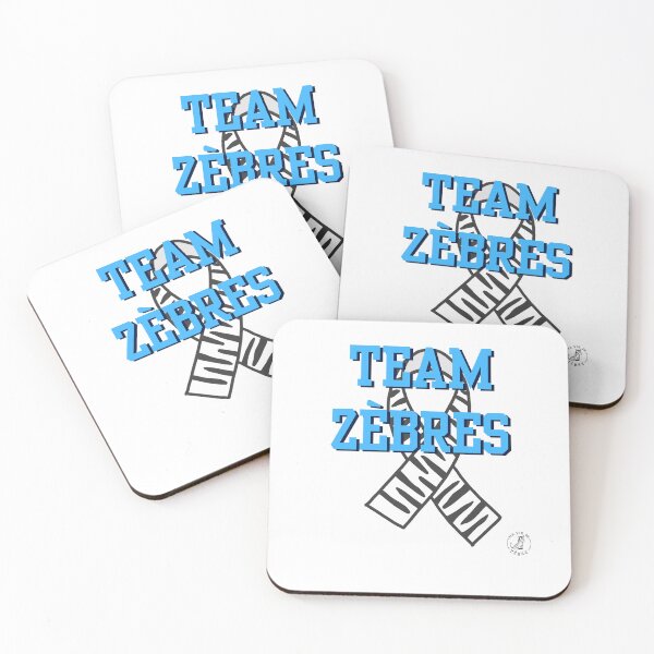 Item preview, Team Blue Zebras with centered ribbon designed and sold by maviedezebre.